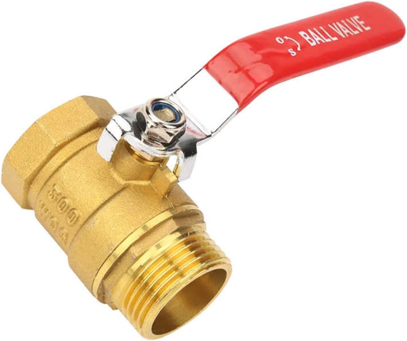 1pc DN32 1-1/4BSP Brass Pipe Female Thread Ball Valve 1.6MPa for Water Oil Gas Shut-Off Valve(1-1/2")