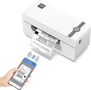 JADENS Bluetooth Thermal Label Printer, 4x6 Wireless Label Printer for Shipping Packages, Support Android, iPhone and Windows, Widely Used for Amazon, Ebay, Shopify, Etsy, USPS