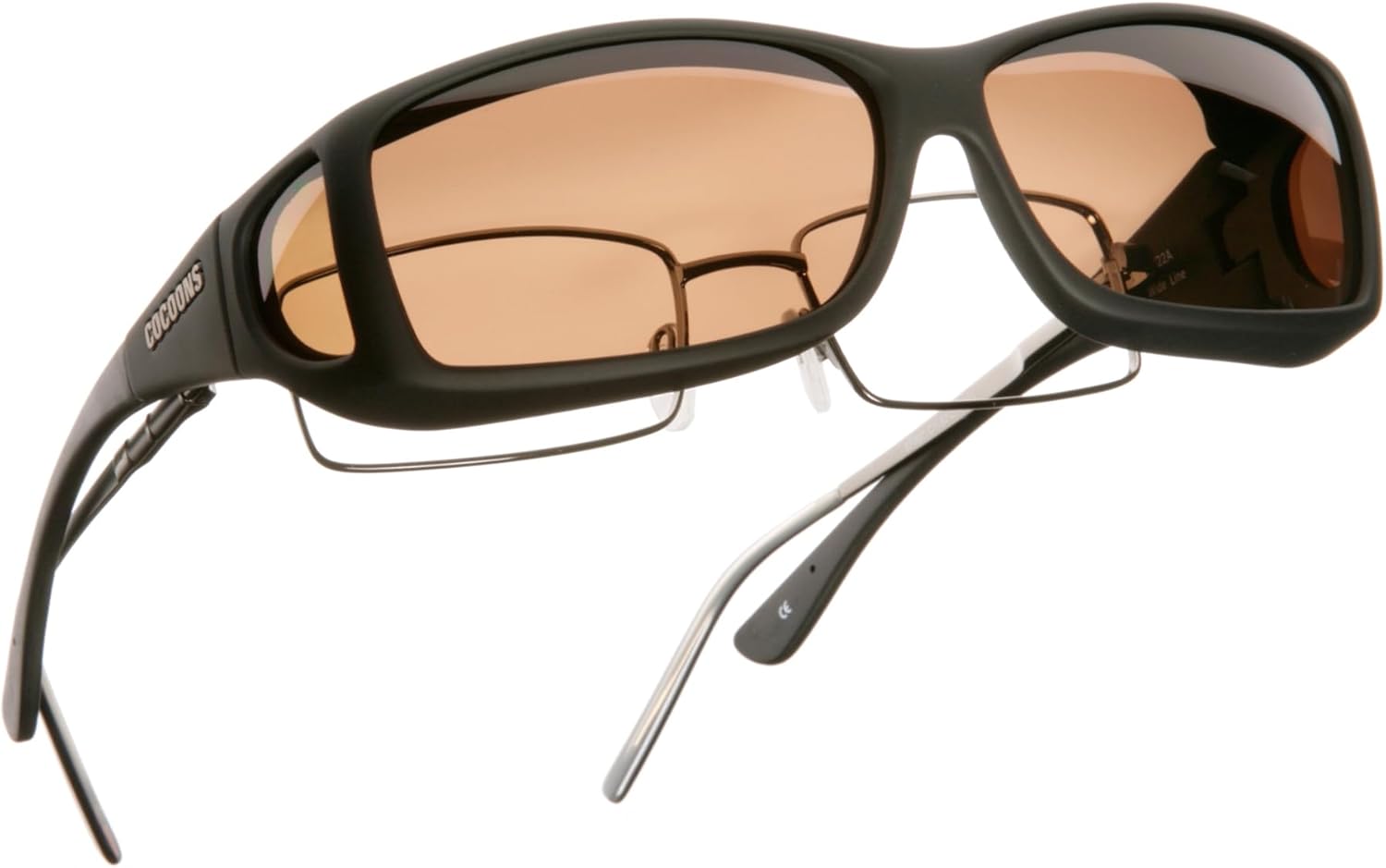 Cocoons Wide Line (ML) Black Polarized Amber