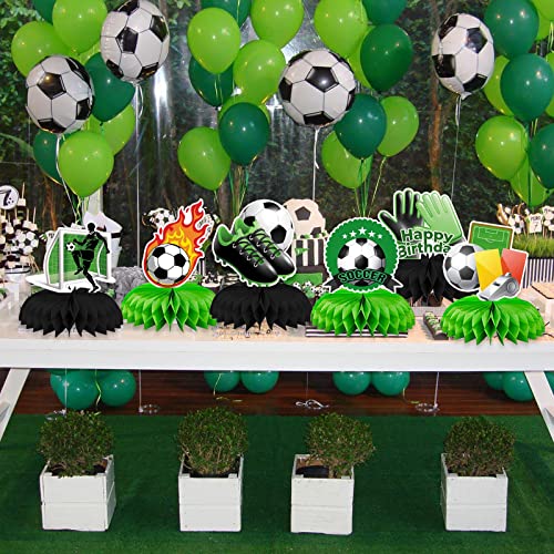 Soccer Birthday Party Decorations 9 Pcs Football Soccer Honeycomb Centerpiece Table Topper Happy Birthday Decorations For Kids Boys World Cup Birthday Sports Table Party Supplies #TOP5