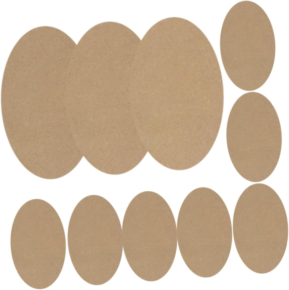 10pcs Wood Clay Crafting Board Natural Wood Pottery Board for DIY Art Projects Small Oval Shape for Sculpting and Creative Expression