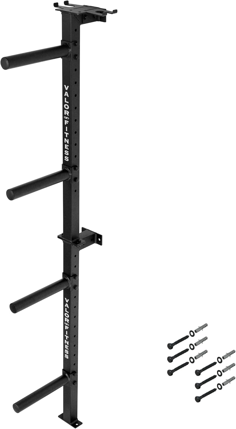 Valor Fitness Wall Mounted Weight Plate Storage Holder/Rack for Bumper Plates and Olympic Weight Plates