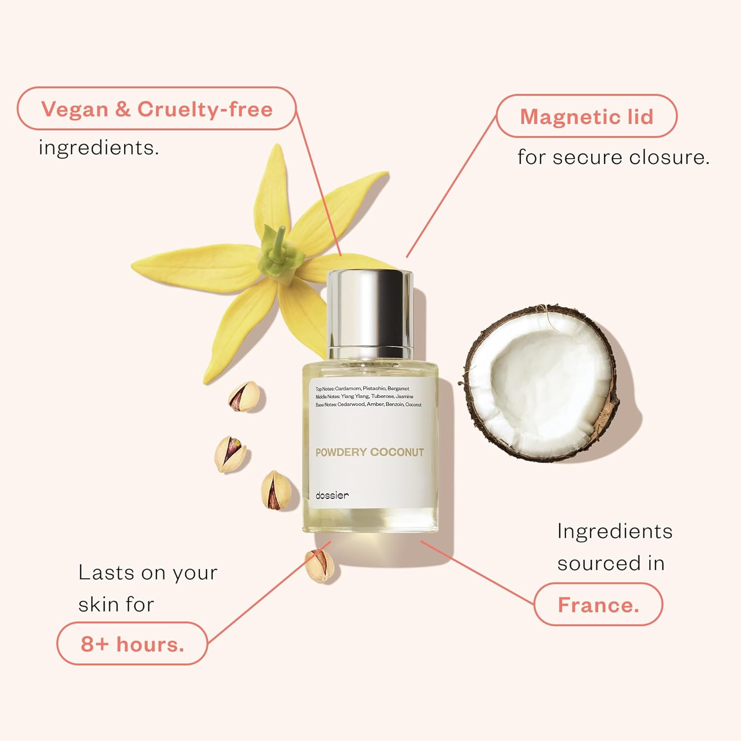 Dossier - Powdery Coconut 1.7 Fl oz (50ml) - Perfume Inspired by T.Ford Soleil Blanc - Pure Infused - Paraben Free - Vegan - For Women Men Unisex | Pure Infused, Paraben Free, Vegan, For Women Men Unisex - Image 5