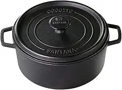 Caçarola Cocotte 24 Cm Forno Holandês Ferro Fundido Santana