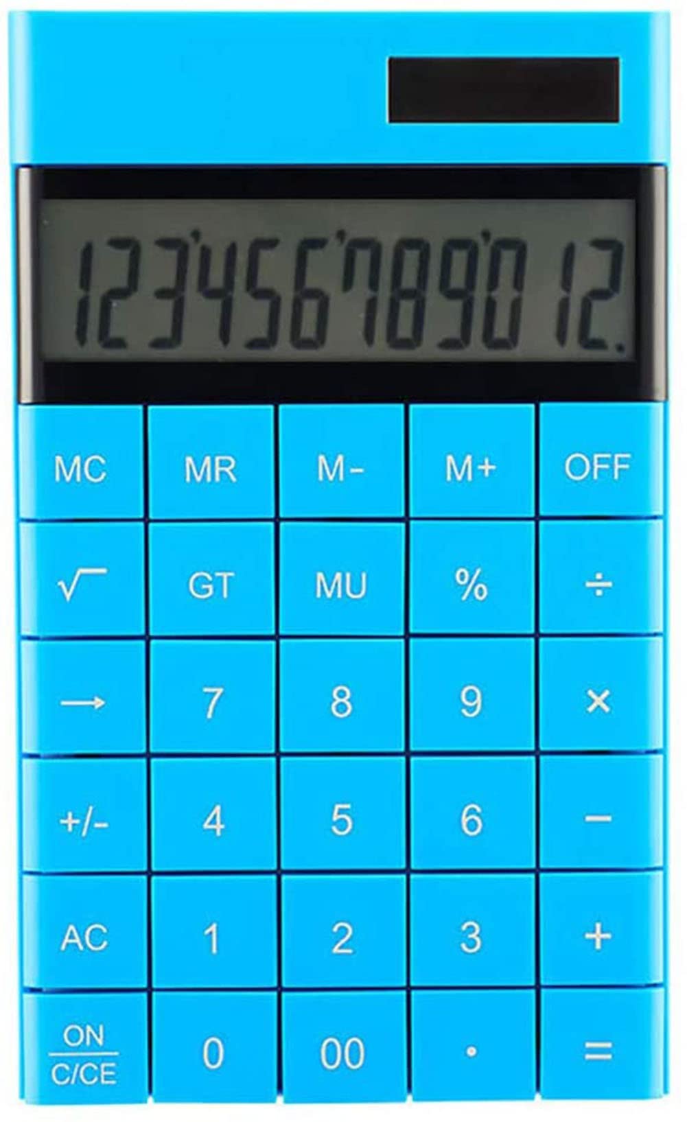 Kalkulator stacjonarny, kalkulatory biurowe, kalkulator, energia słoneczna, 12-cyfrowy wyświetlacz LCD, nowoczesne eleganckie akcesoria na biurko, elektronika domowa do biura, pomysły na prezent bizne