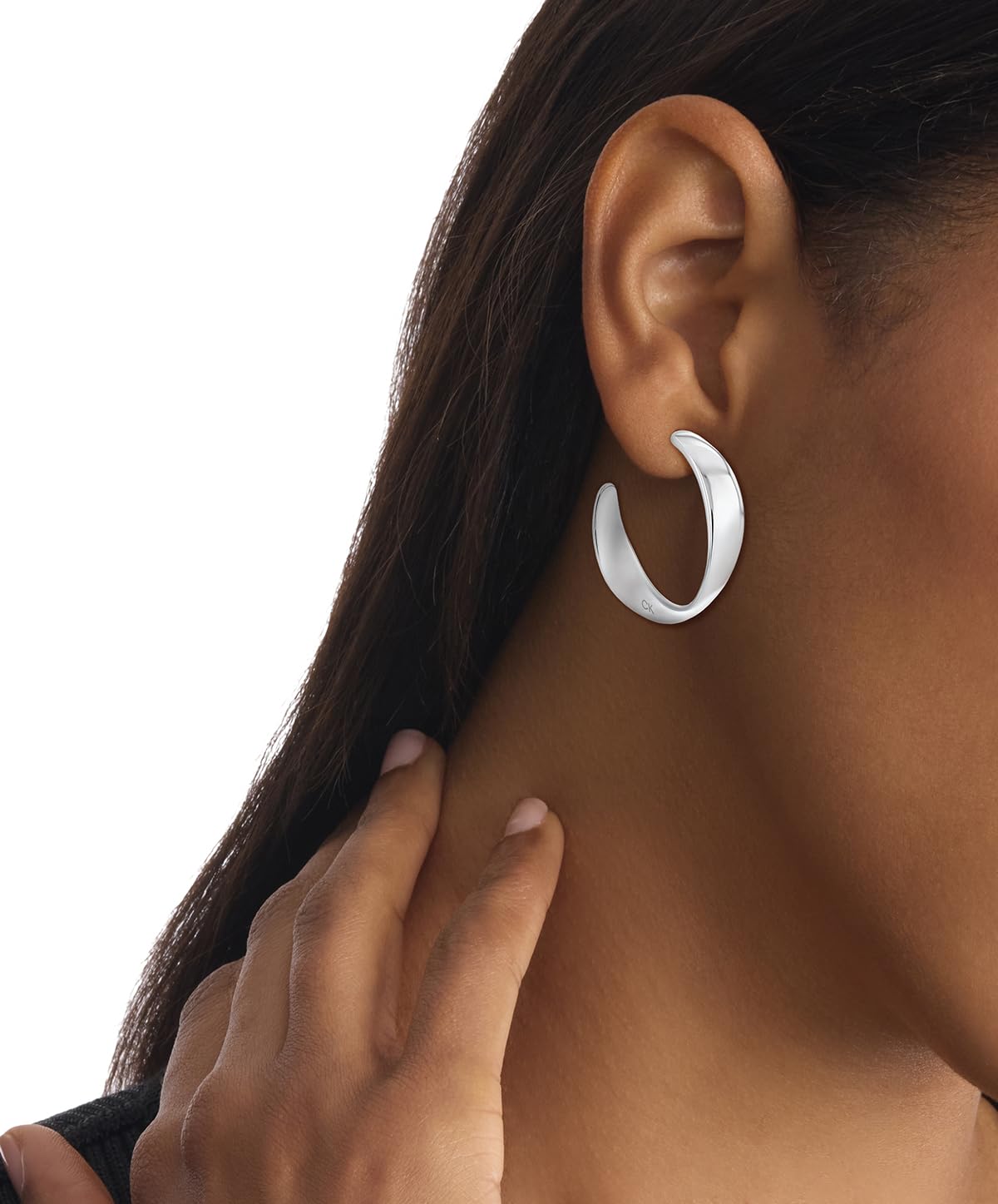 Calvin Klein Pendientes de Aro para Mujer Colección ETHEREAL METALS de Acero Inoxidable - Disponible en Oro o Plata