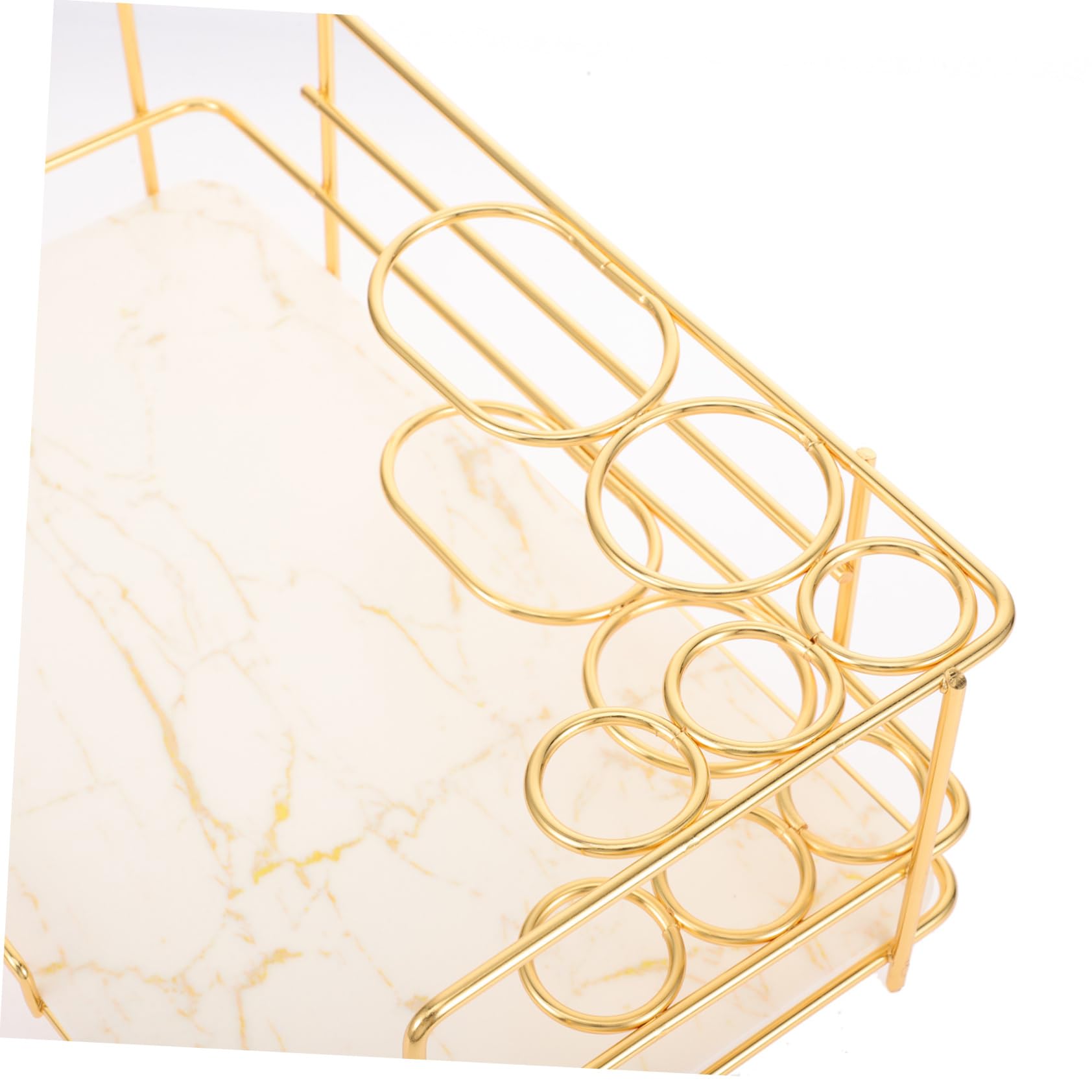 Cabilock Estante de Mármol para Baño Soporte para Cepillos de Dientes Organizador de Encimera Bandeja de Almacenamiento para Tocador para Baño