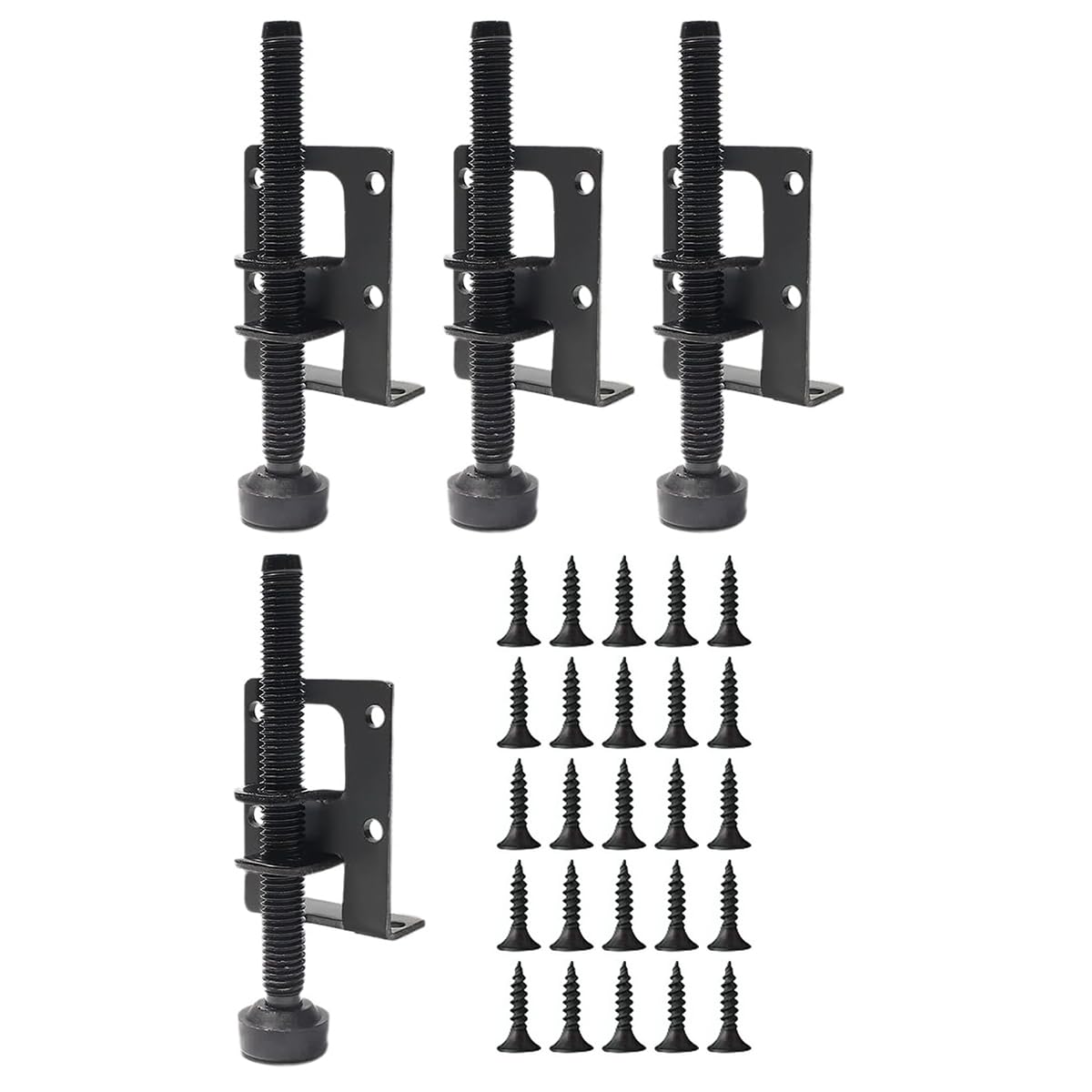 Set di 4 piedini regolabili per mobili, 102 mm, robusti piedini di livellamento per mobili con 24 piccole viti e 1 chiave inglese per mobili, tavoli, mensole, armadi, banchi da lavoro