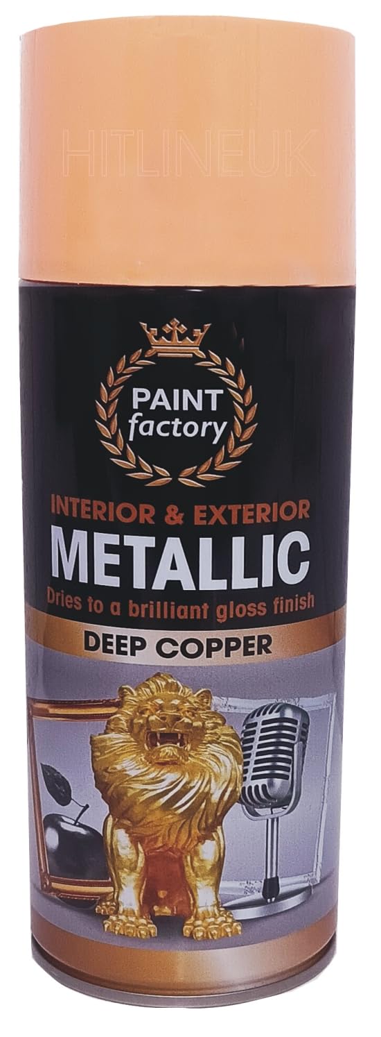 Hitlineuk Copper 400Ml Metallic Spray Paint Interior & Exterior Spray Aerosol Can