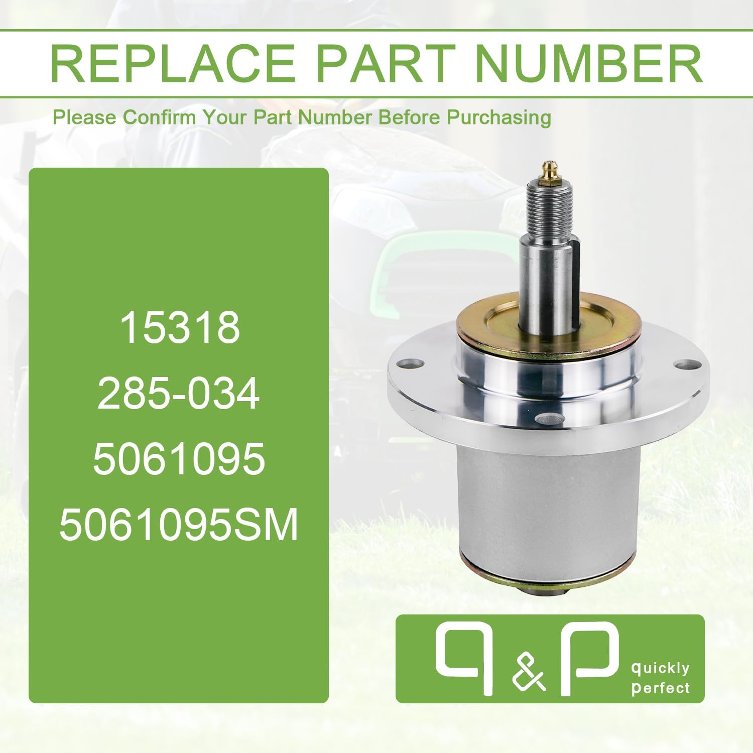 q&p Outdoor Power Spindle Assembly Bracket Replaces Ferris 5061095 for 38” 48” & 52” Deck Mowers & Others