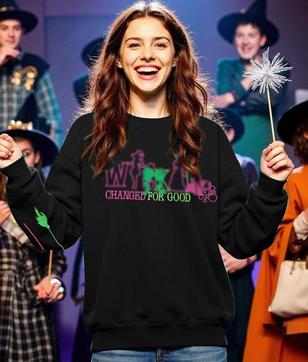 LOTUCY Witch Musical Embroidery Sweatshirt Women Witch And Princess Musical Movie Fans Shirt Gifts Halloween Pullover Tops - Image 5