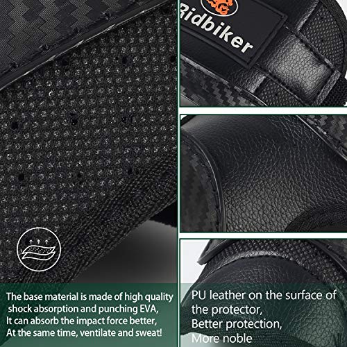 image for RIDBIKER Knee Guards - 2Pcs Knee Pads & Shin Pads Adults Metal Motorcy