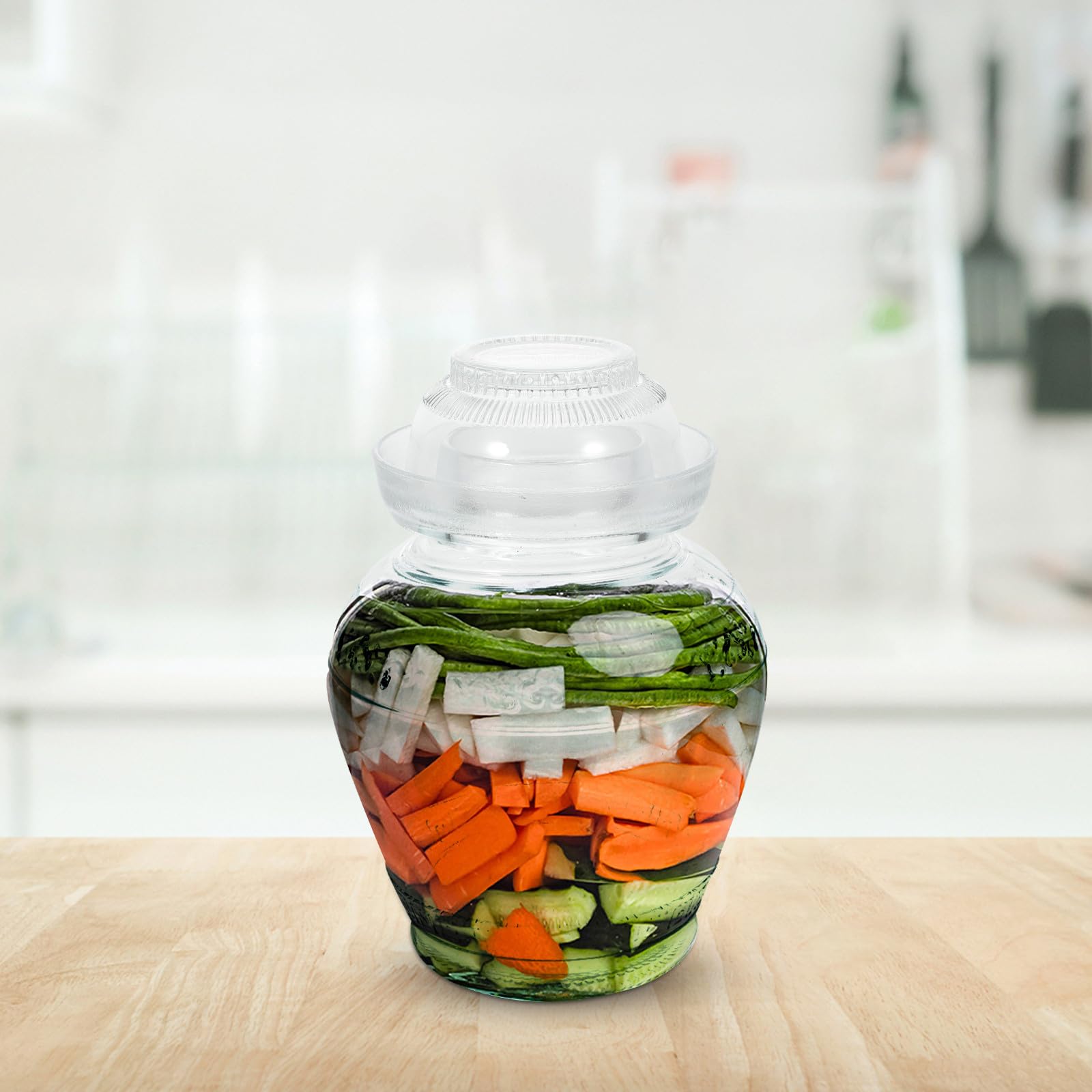 SEWACC Aufbewahrungsglas aus Glas 5 kg Transparentes Einmachglas für Küche Einlegen mit Frischhalteeigenschaft