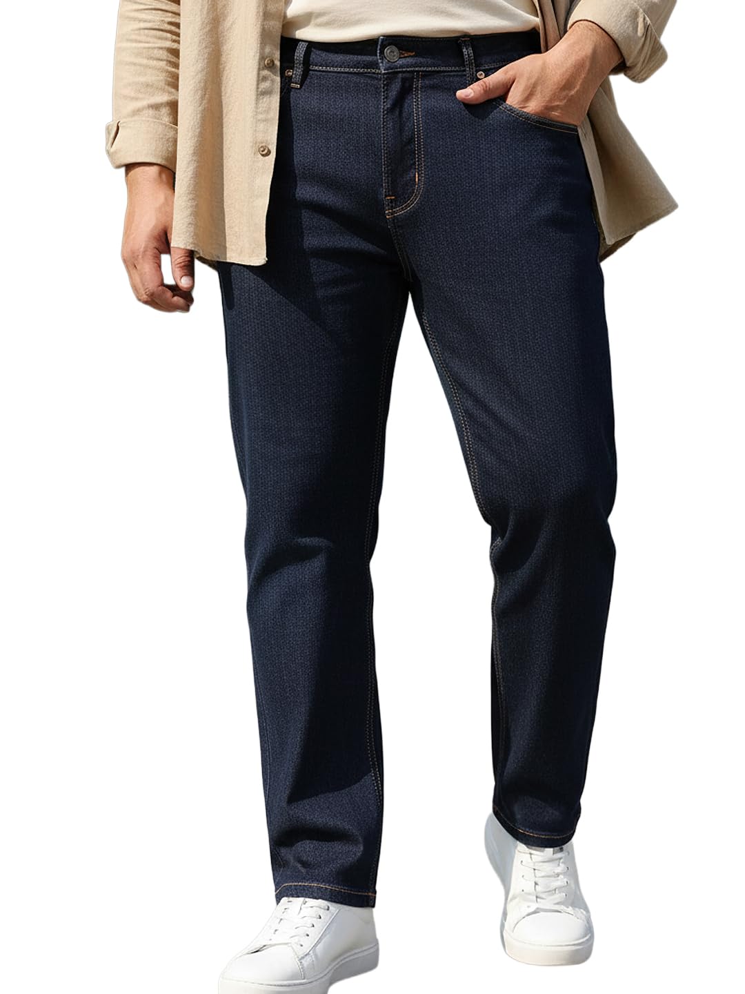 Men's Mid Rise Regular Fit Jeans-image-7