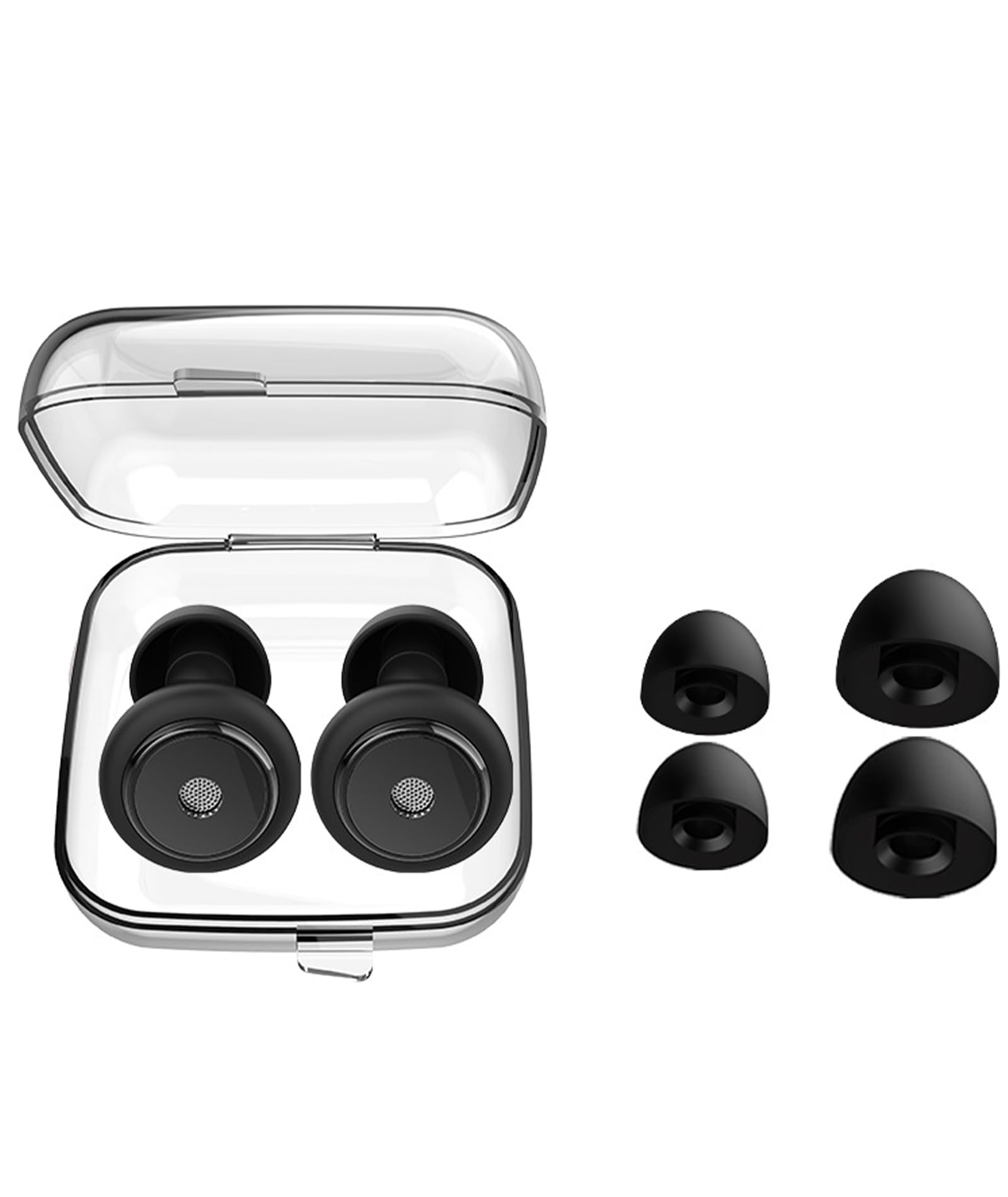 7PCS Ear Plugs for Noise Cancellation, Ear Plugs for Sleeping and Sleeping, Noise Reduction Ear Plugs for Sleep, Travel, Work, Concerts, Events, DJs, Black, 2 Pairs Additional Ear Tips and Storage Case-image-20