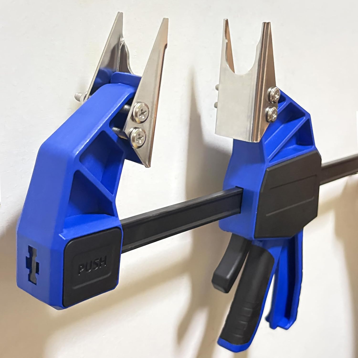 18” Quick Coupler Hand Clamp Includes 4 Pcs Duo-Jaw Sets(2 * 1/2" & 3/4" and 2 * 7/8" & 3/8" Jaw) for Hydraulic Pipe Clamps Quick Coupler Tool Suitable Excavators, Tractors, Cranes, etc.