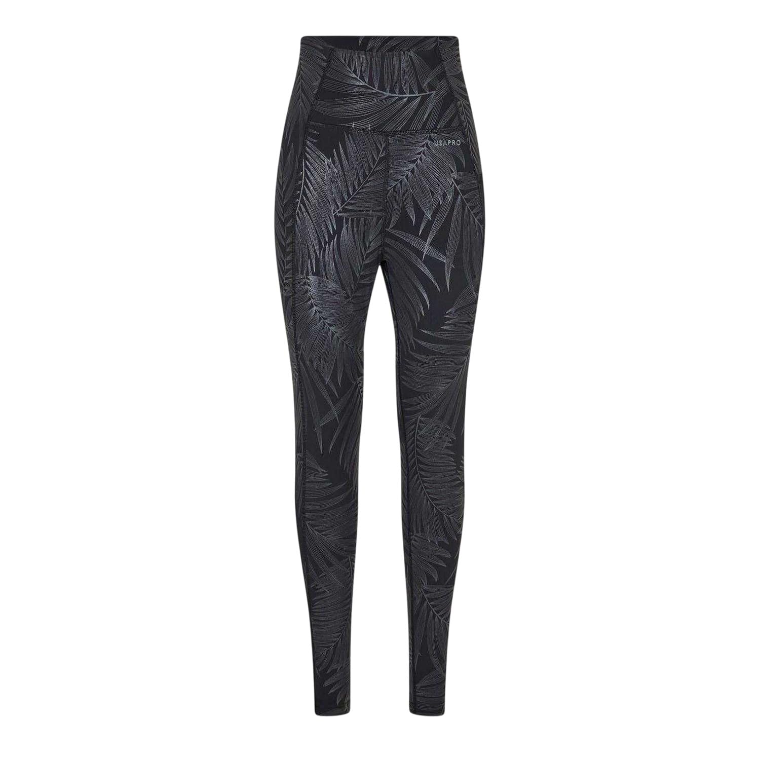 Usa Pro Women's Usapro Core High Rise Leggings - Black Gloss - 16 (44)