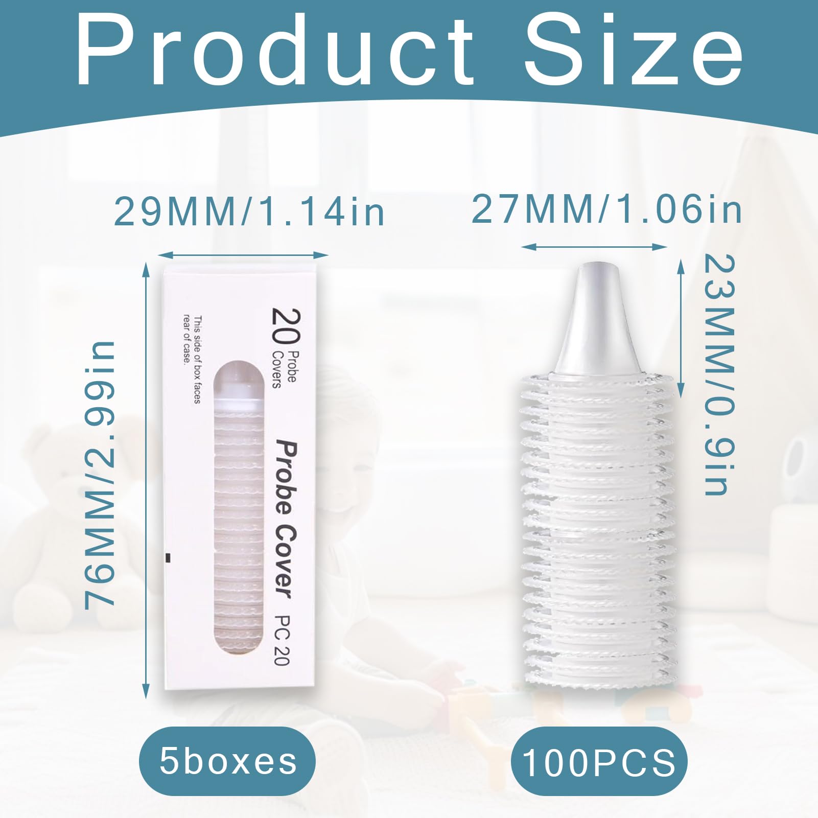 100 Stück Braun Fieberthermometer Schutzkappen,Braun Fieberthermometer Ohr,Braun Thermoscan Lf20 Schutzkappen,Ersatzschutzkappen,Braun Thermoscan Schutzkappe Für Alle Braun Thermoscan Ohrthermomete