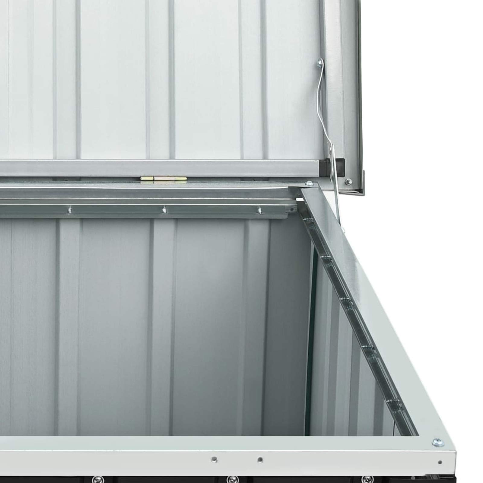 Festnight Gartenbox Wasserdicht Metall Auflagenbox Garten-Aufbewahrungsbox Große Kissen Werkzeugkasten Gartenbox Balkonschrank Gartentruhe Kissenbox Anthrazit 129 x 67 x 65 cm