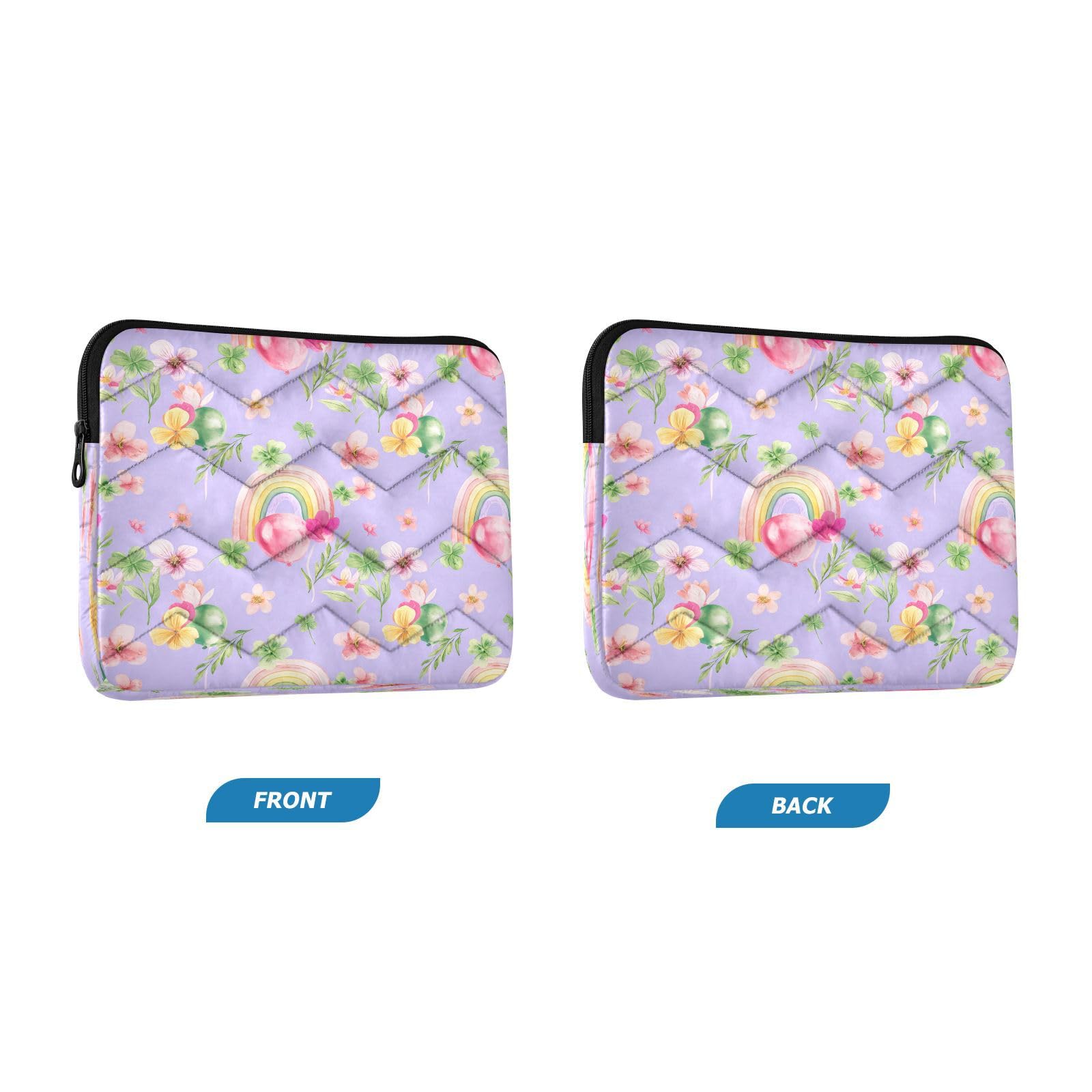 BOESI Watercolor Rainbow and Flower Laptop Inner Bag, Laptop Case, Computer Sleeve, Lightweight and Easy to Carry, Suitable for 13-14inch Laptops