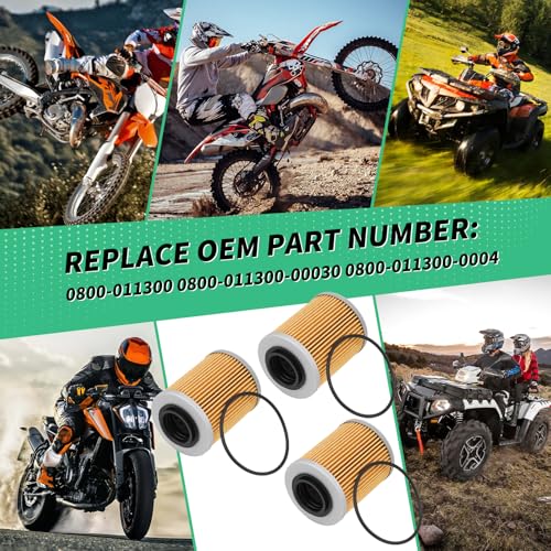 Image of 0800-011300 Oil Filter Compatible With CFMOTO Cforce Zforce Uforce 1000 950 900 800 600 500 400 ATV /UTV Replace#: 0800-011300-00030 0800-011300-0004(3PCS)
