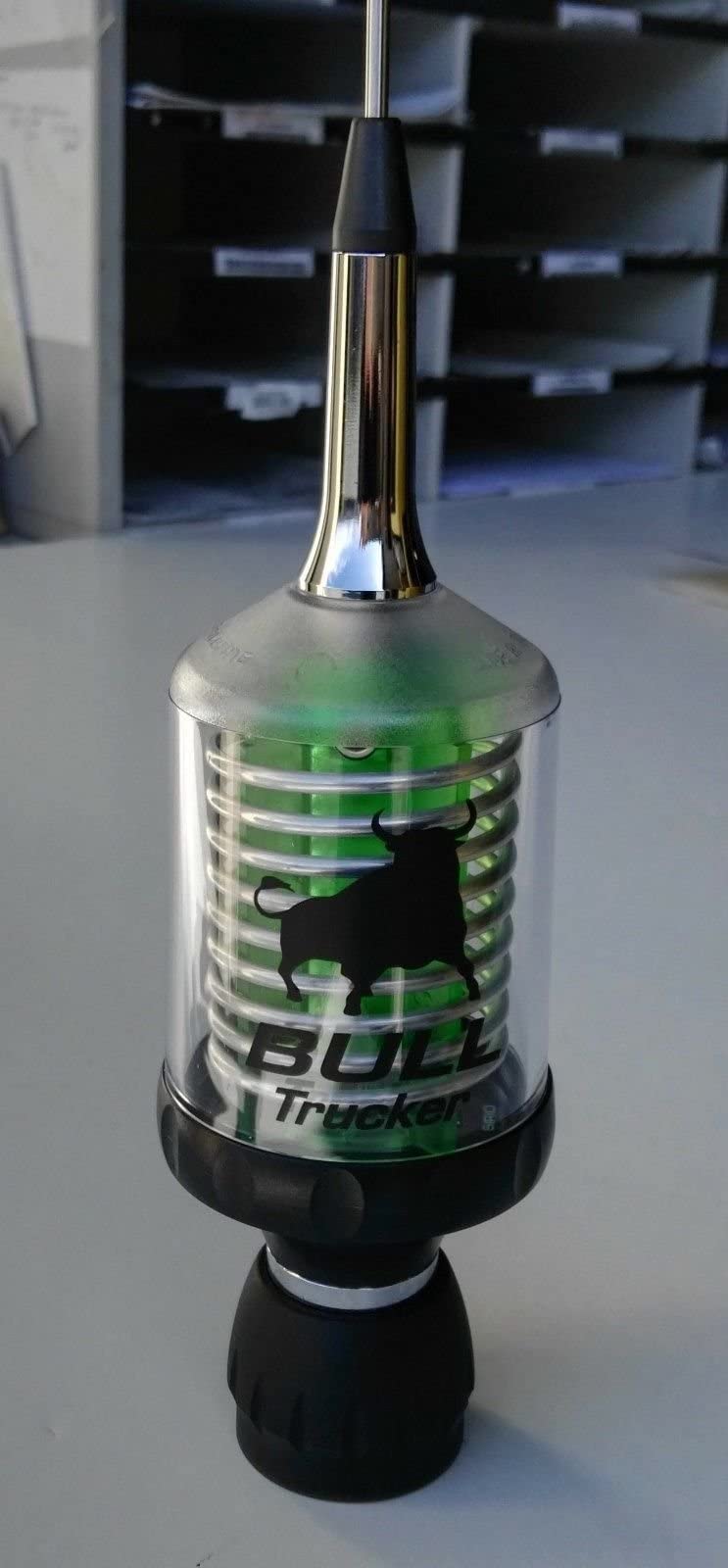 SIRIO Bull Trucker 3000 Coax LED - Antenne CB 27-30 MHz 3500W Max - Inox Hauteur 1.445m + Câble 4m