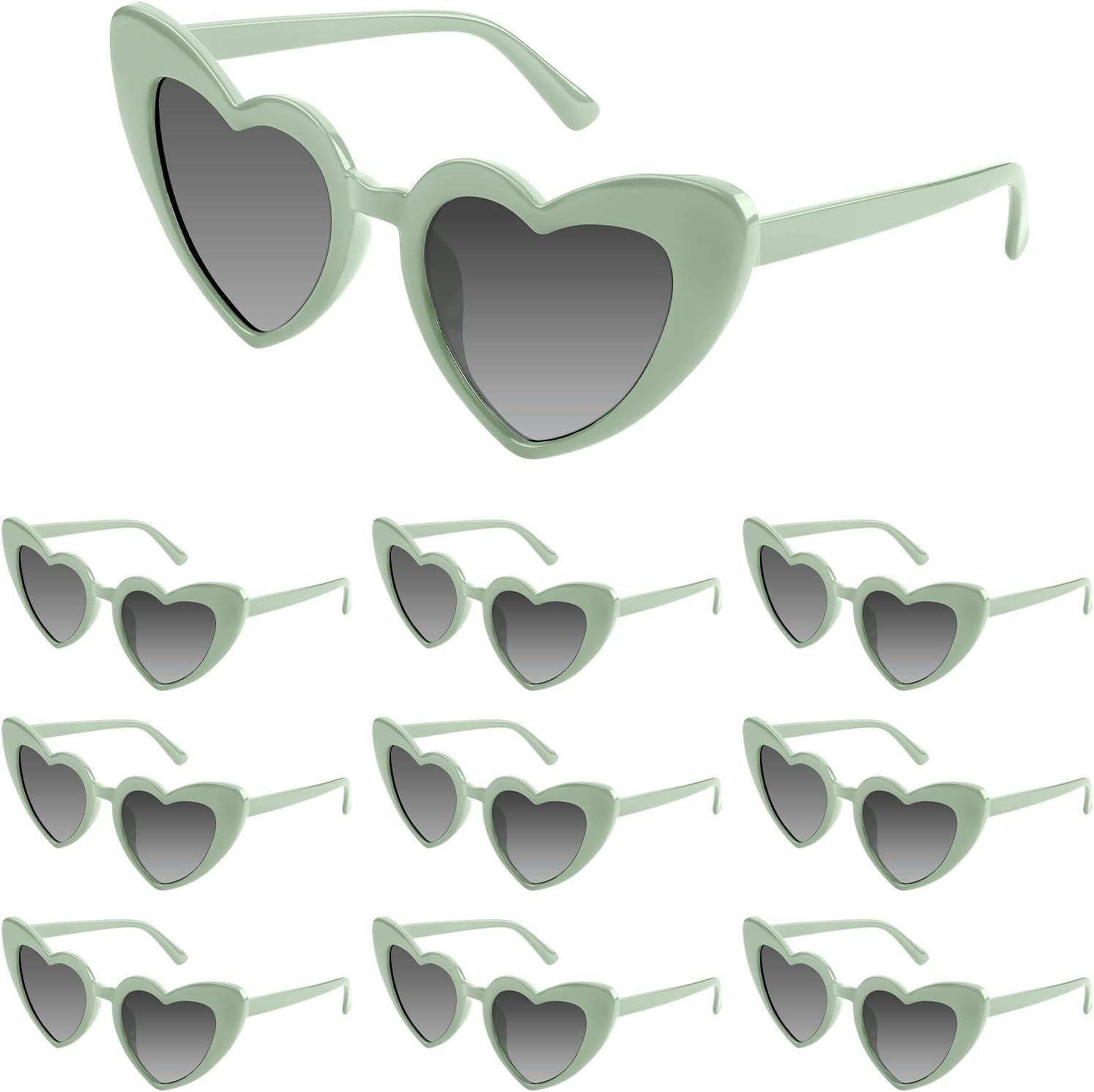 5/10/20 Pack Heart Sunglasses Bachelorette Vintage Heart Shaped Glasses for Wedding Bridesmaid Party Favor