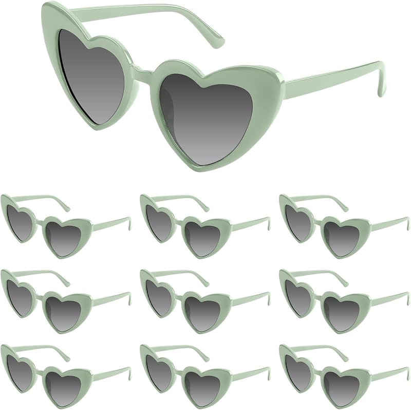 Paquete de 5/10/20 lentes de sol con forma de corazón, despedida de soltera, lentes Vintage en forma de corazón para recuerdo de fiesta de dama de honor de boda