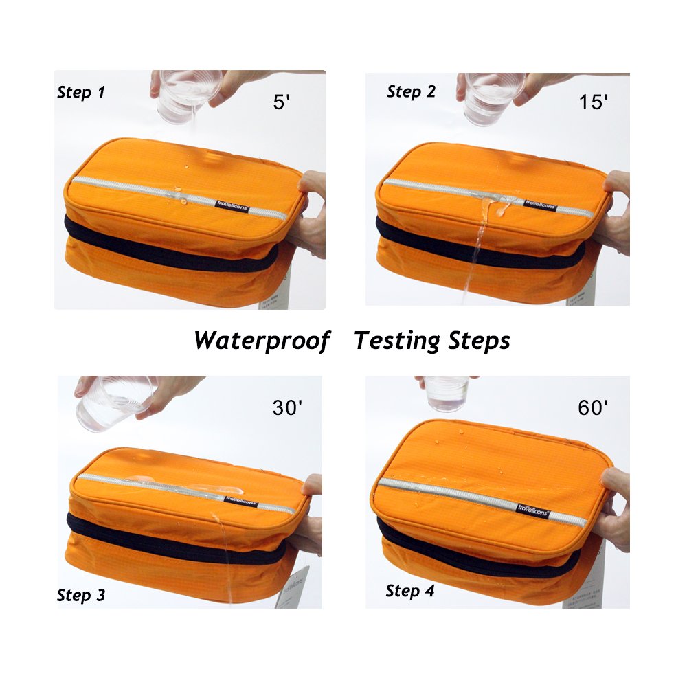 jiemei Hanging Toiletry Bag Waterproof, Travel Wash Bag for Men & Women with 4 Compartments, Foldable Compact Size, Super Durable Fabric — view 6