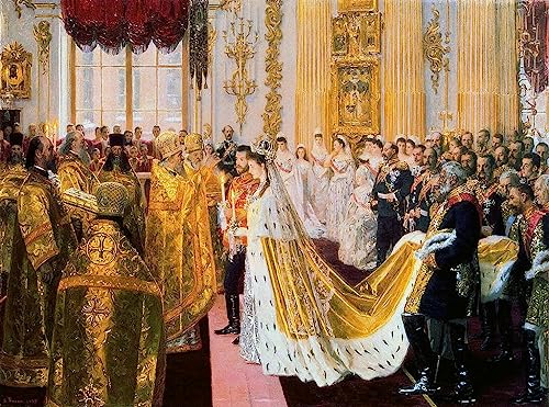 Tableau le mariage du tsar Nicolas II impression d'art sur toile 60x90cm