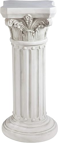 Vista 6 de Design Toscano Athena Corinthian Furniture - Soporte para plantas de columna de pedestal, 16 pulgadas de ancho, 16 pulgadas de profundidad, 33