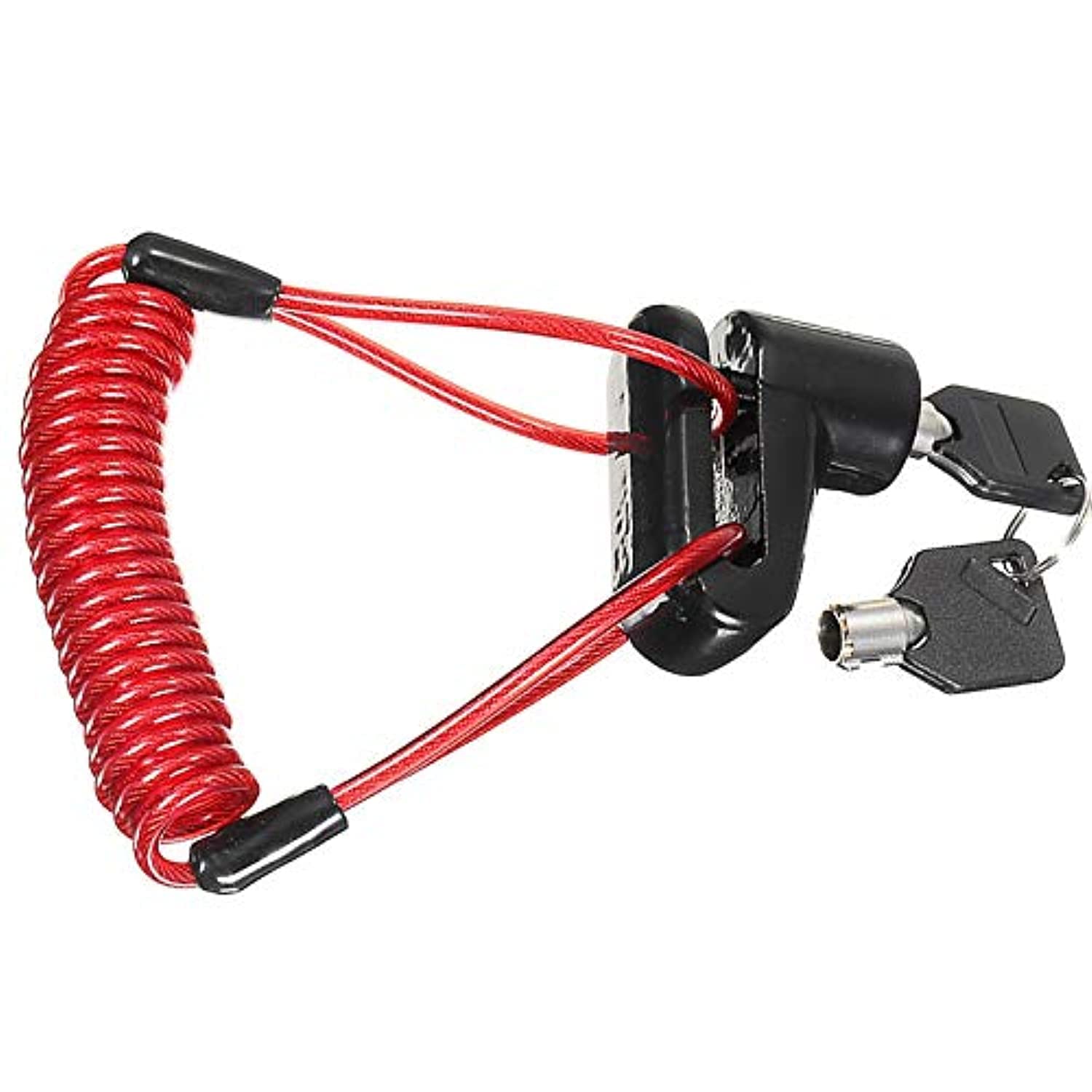 Lan Anti-Theft Disc Brake Lock Anti-theft Steel Wire Lock For Electric Scooter Replacement Accessories Wheels Locker With Reminder Rope (Black)