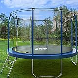 BCAN Trampoline 10FT - Recreational Trampoline for Kids Family 450LBS Weight Capacity, ASTM Approved, Outdoor Trampoline with Enclosure Net, Jumping Exercise Fitness Heavy Duty Backyards Trampoline