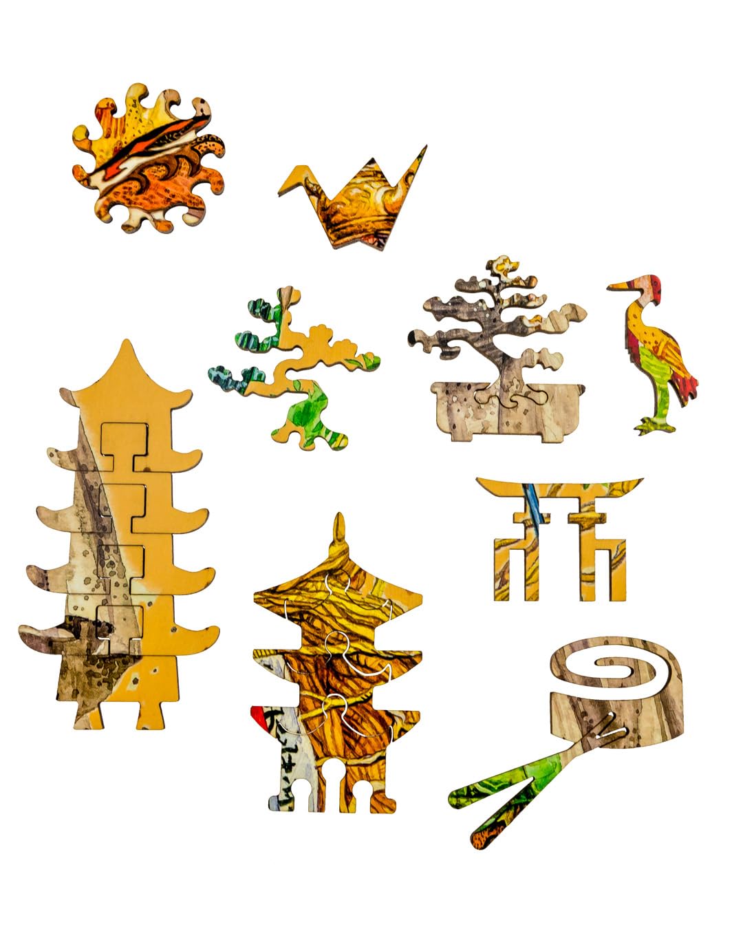 DAVICI | Puzzle Madera | B3 - Japan | 195 Piezas |Entretenimiento Adultos y Niños | Desafío Mental | Piezas Formas Únicas | Diseños Increíbles | Encaje Decoración | Regalo |