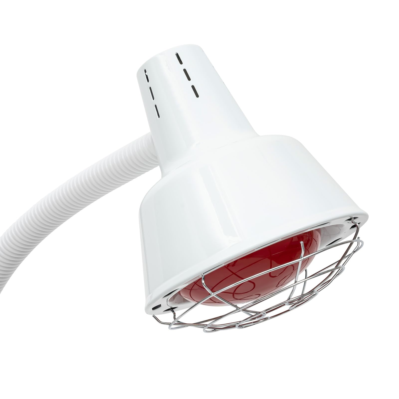 Queeucaer Infrarood lamp rood licht, warmtelamp infraroodlamp met standaard vloerlamp voor behandeling van wondgenezing, 360° draaibaar, 275 W, A tot E