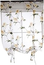 Garneck Cortinas Impressas Cortinas De Macramê Persianas De Janela Transparentes Cortina De Tule Persianas De Amarrar Persianas De Cortina De Quarto Blindagem De Janela Persianas Romanas