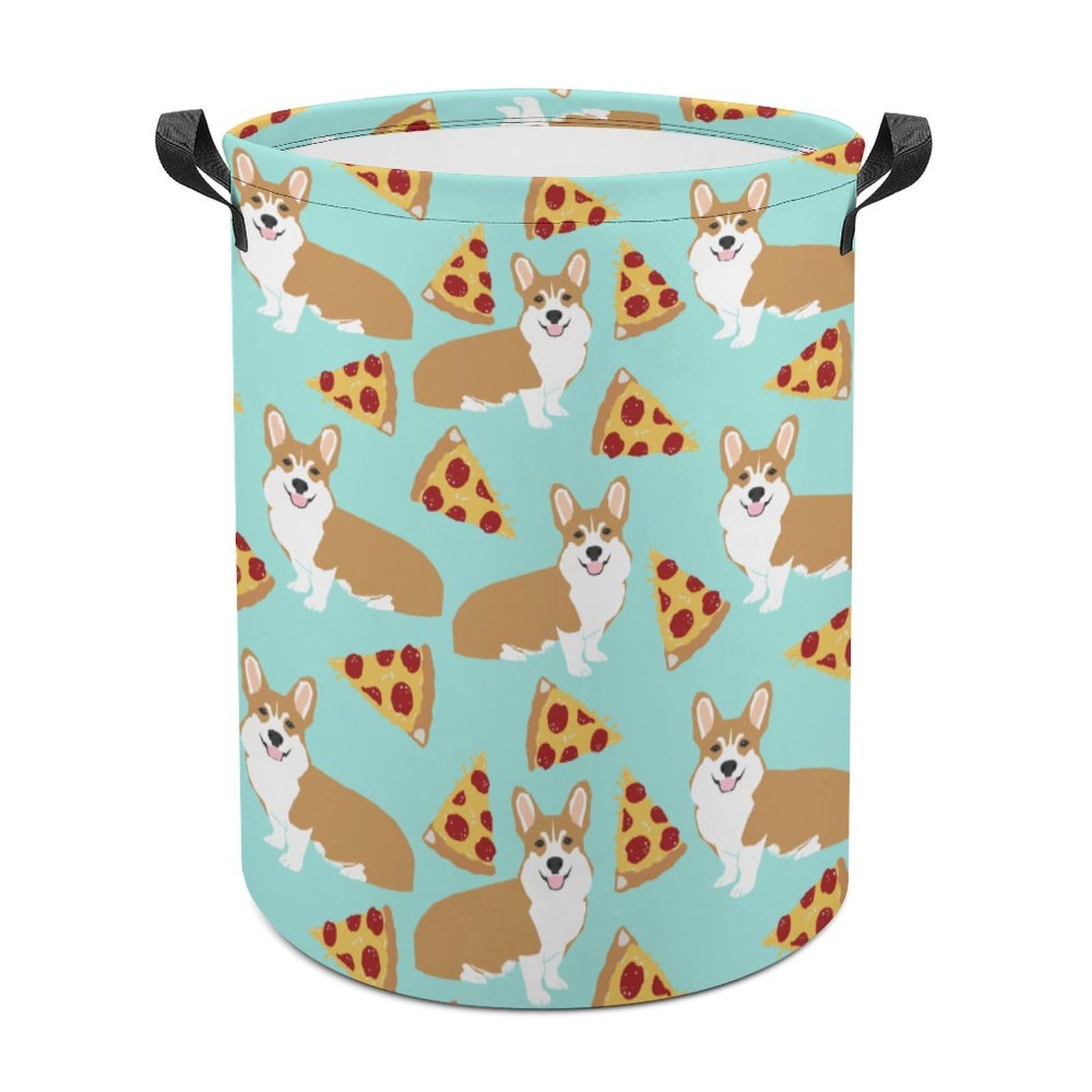 Wlntrophic Laundry Hamper, Corgi Laundry Basket, Washing Basket with Handle