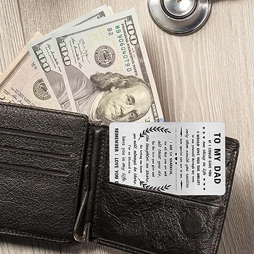 Alotozo Grateful Dad Gift - Engraved Wallet Card Inserts to My Dad - Happy Father's Day Gifts from Daughter Son3