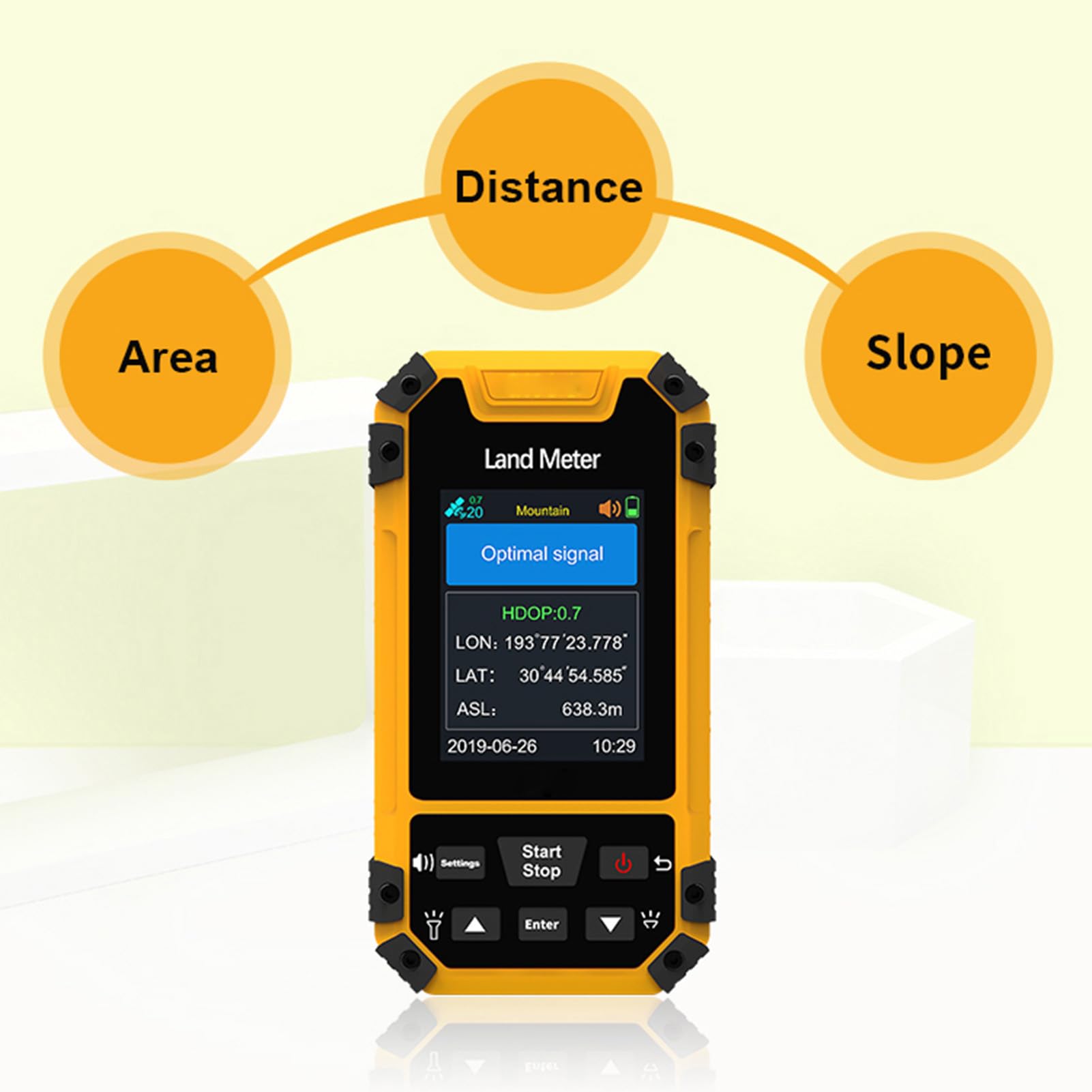 GPS portatile 2.4 pollici impermeabile, navigatore escursionismo rilevamento, con guida vocale e esportazione dati
