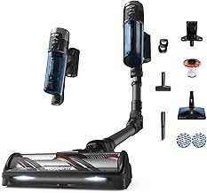 Rowenta X-Force Flex 12.60 Neo Allergy Aerospin Akkustaubsauger, 60 Min. Laufzeit, 150 Air Watt, kabellos, automatische Anpassung der Saugleistung, Flex-Technologie, LED-Display, blau/grau, RH9LC0WO