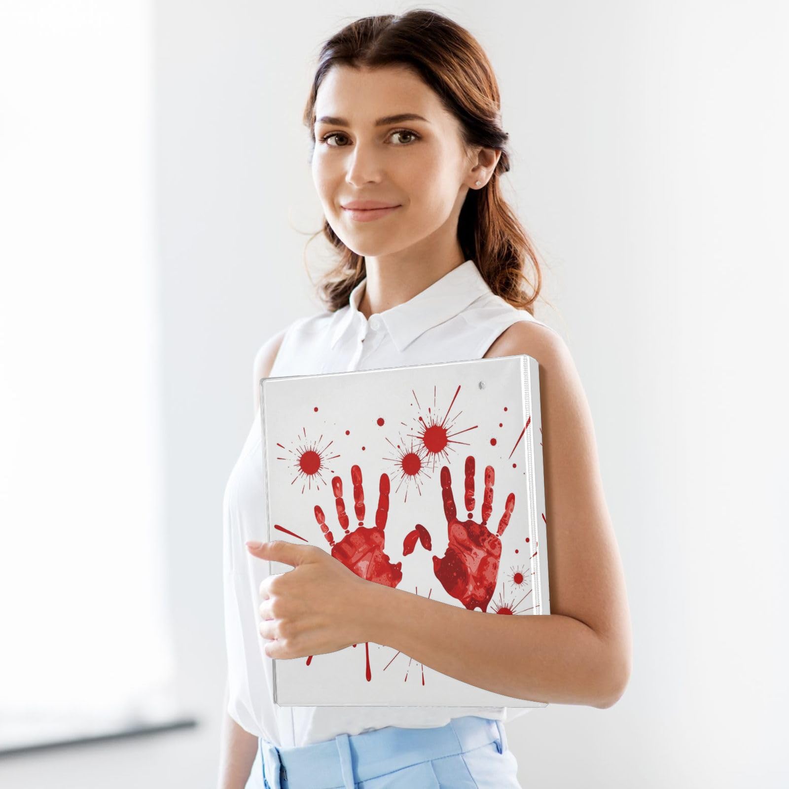 Raccoglitore a 3 anelli con portablocco Chemise D'halloween Sanglante