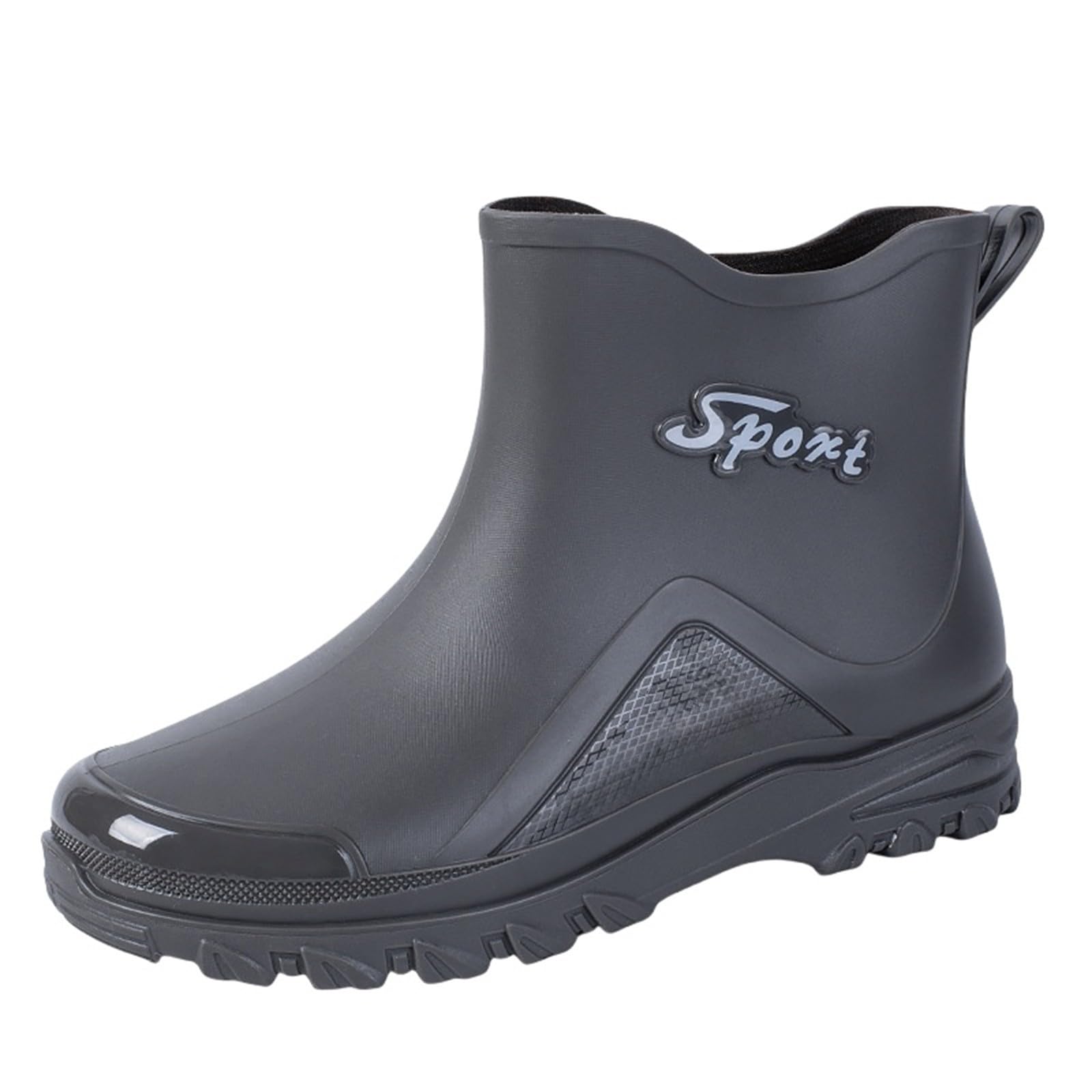 Botas de goma para hombre, botines de goma impermeables, botas de lluvia, botas de goma cortas, botas de lluvia, antideslizantes, zapatos de lluvia, zapatos de jardín, botas de tobillo para exteriores