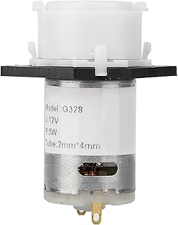 12V Dosing Pump DIY Peristaltic Tube Head, Design Without Screw Clasp port CW and CCW for Aquarium Lab Chemical Analysis, Experimental, Biochemical Analysis(White)