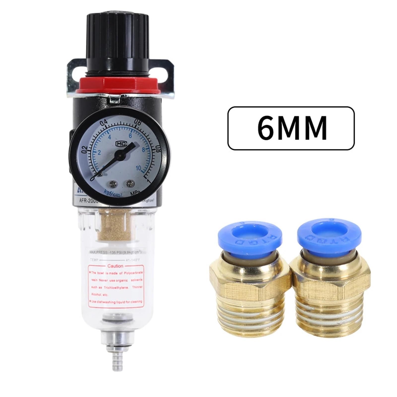 AFR-2000 regulator filtra pneumatycznego jednostka uzdatniania powietrza przełączniki ciśnienia manometr AFR2000 (AFR-2000 w PC-6MM)