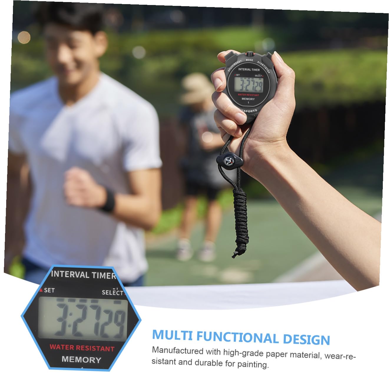 Toyvian 5 Pezzi Timer impermeabile cronometro all'aperto sport portatile corsa fermare gli orologi fermare il timer dell'orologio cronometri Stop Owatch con lettere rosse AbS