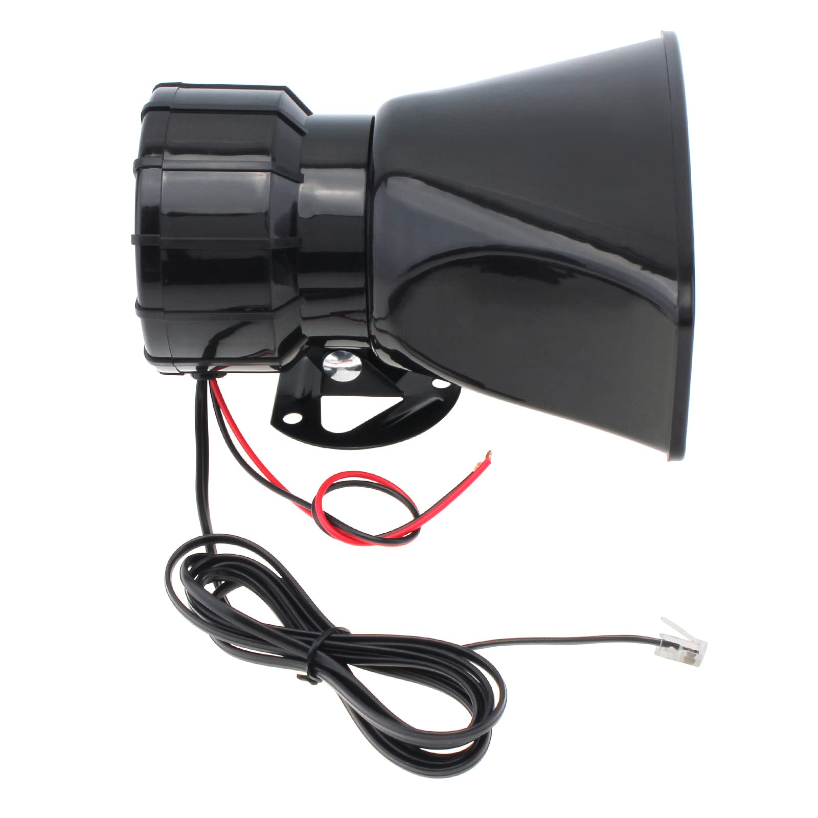 Haut-parleur de voiture 100 W 9 sons 12 V Sirène Klaxon Haut-parleur avec crochet Fonction d'appel 120-125 dB Avertisseur Alarme Klaxon électronique