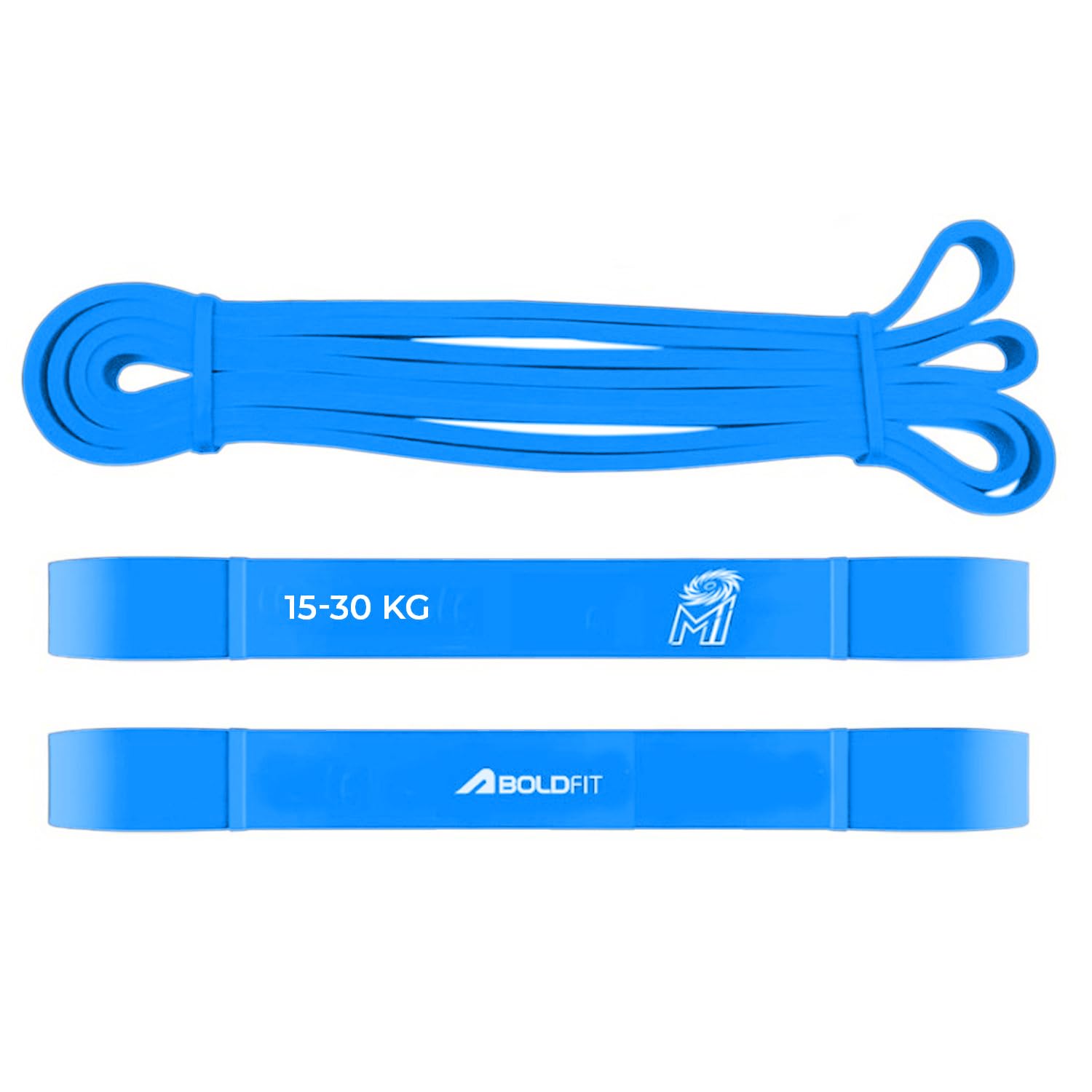 Boldfit Natural Rubber Mumbai Indians Official Merchandise Heavy Resistance Band For Workout Exercise&Stretching Pull Up For Home Exercise For Gym Men&Women Resistance Toning Bands Loop, Blue(15-30Kg)