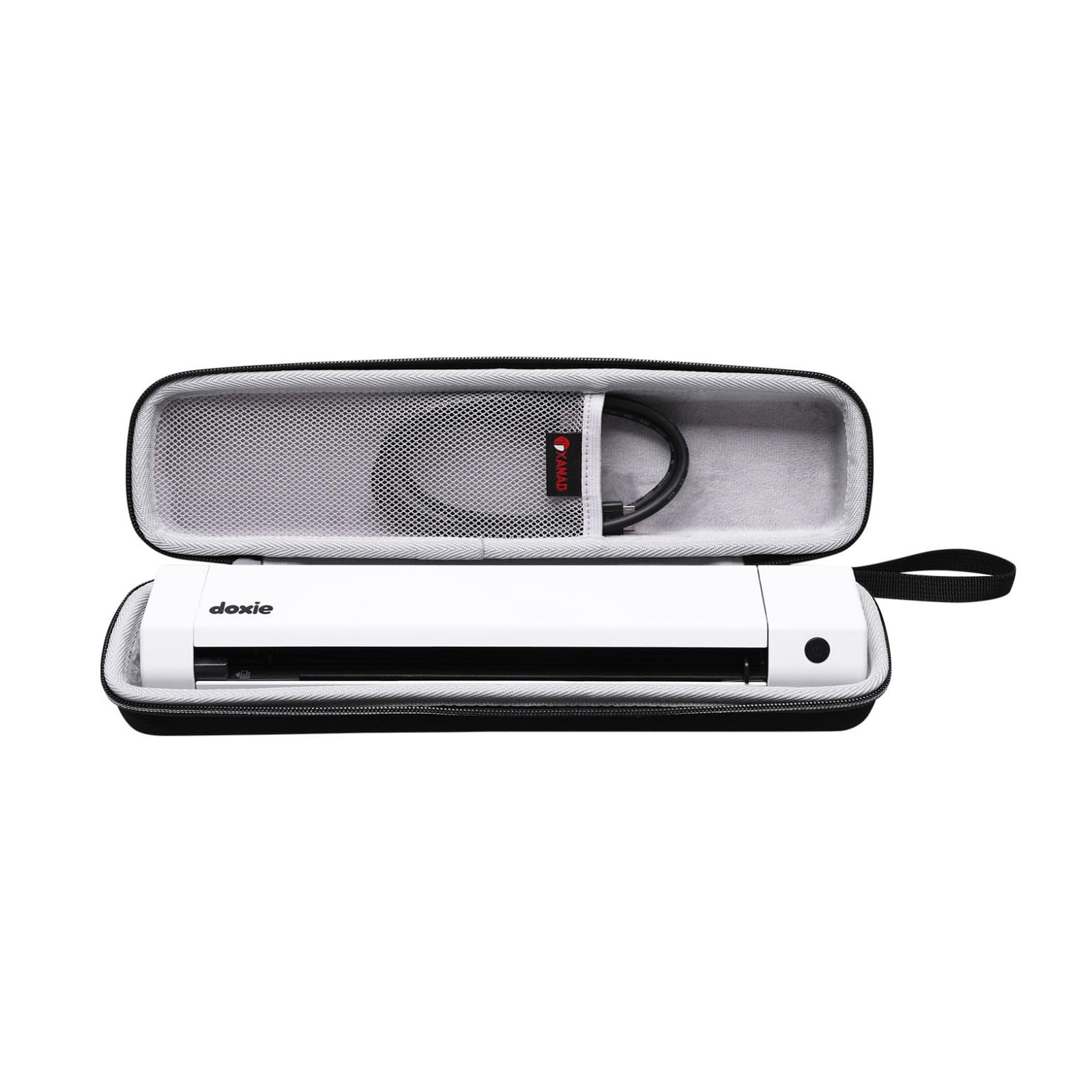 XANAD Funda para Escáner Portátil Brother DS-940DW, DS-640, DS-740D, Estuche de Transporte para Escáner de Documentos A4 Doble Cara, Bolsa de Almacenamiento y Protección (Gris)