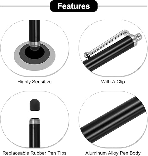 Miniatura 4 de MECCANIXITY 5 lápices capacitivos universales para pantallas táctiles, alta sensibilidad, para teléfono, tableta, todos los dispositivos de pantalla