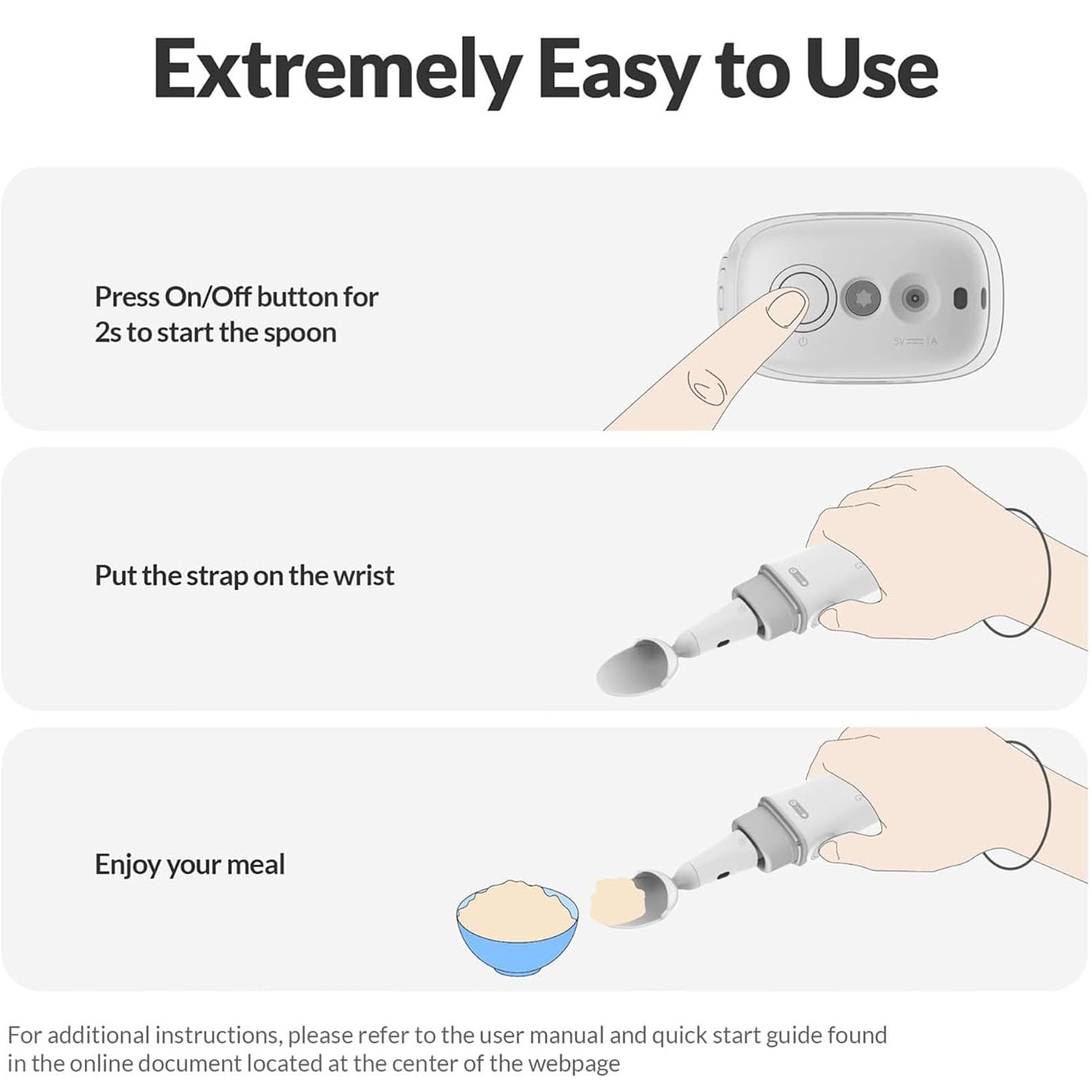 Juego de utensilios de cuchara adaptable para temblores de mano, tenedor y cuchara antivibración, ideal para artritis y ancianos, cubiertos para discapacitados para adultos, diseño ergonómico